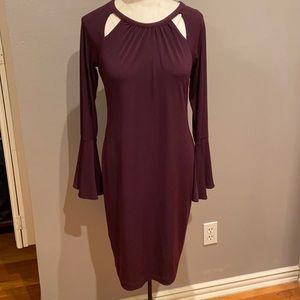 Calvin Klein plum dress with cutouts